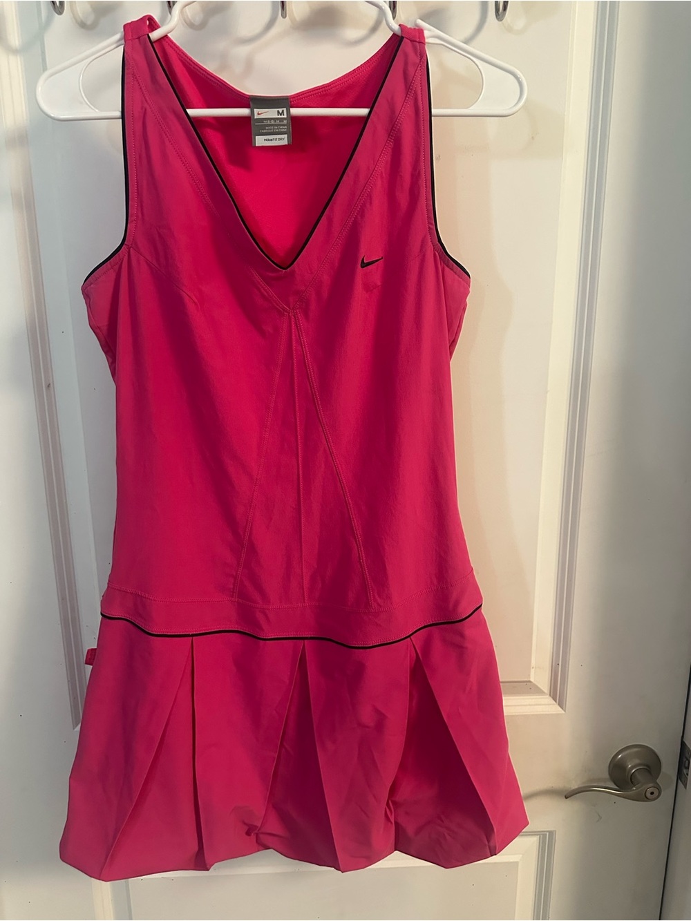 Nike Hot Pink Sleeveless Pleated Tennis Dress